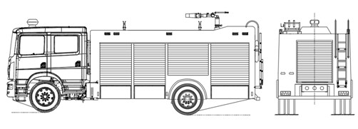消防車上裝結(jié)構(gòu)圖 消防車上裝結(jié)構(gòu)圖