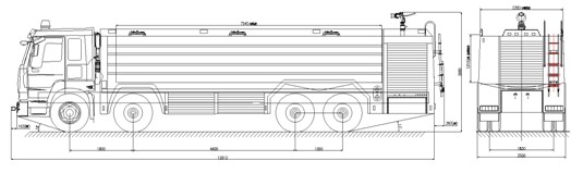 消防車總體布置圖 消防車總體布置圖