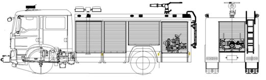 消防車上裝結(jié)構(gòu)圖 消防車上裝結(jié)構(gòu)圖